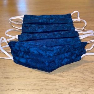 Blue Black Tide Dye Face Mask